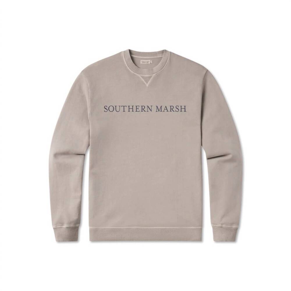 NEW SOUTHERN MARSH men's seawash crewneck sweatshirt in light gray